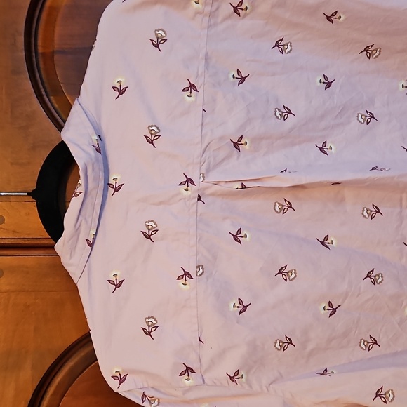 Croft & Barrow Pink Floral Patterned Button Up Long Sleeve Shirt, Sz 2XL - Picture 7 of 10